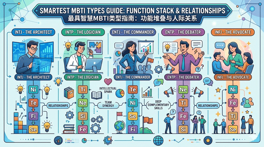Which MBTI Types Are the Smartest? Function Stack, Strengths & Relationship Insights