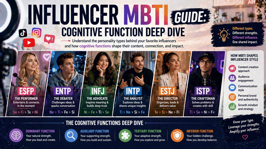 Influencer MBTI Guide: A Cognitive Function Deep Dive into Personality and Online Presence