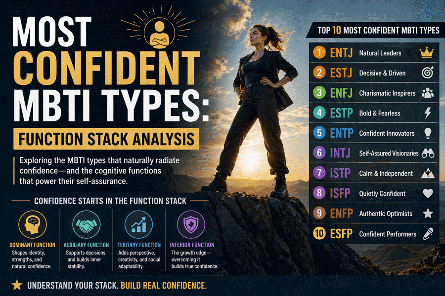 Most Confident MBTI Types: How the Function Stack Shapes Confidence