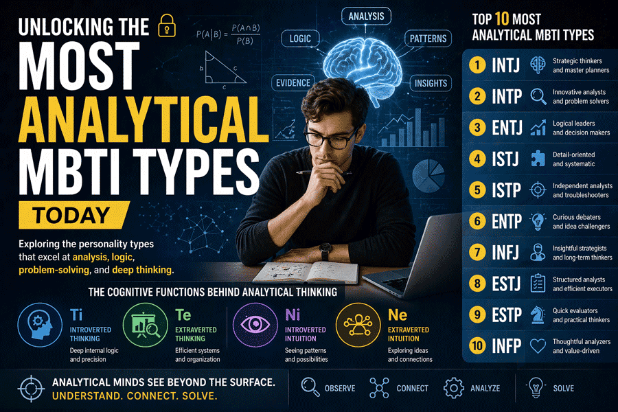 10 Most Analytical MBTI Types Ranked: Traits, Logic, and Insights