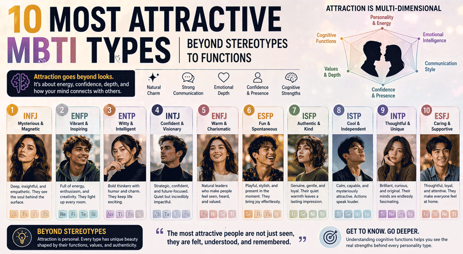 10 Most Attractive MBTI Types Ranked: Beyond Stereotypes to Cognitive Functions