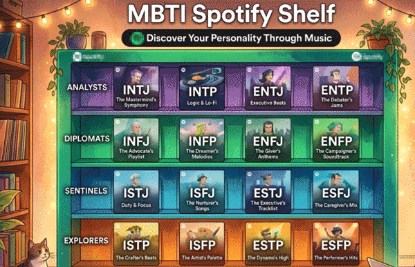 MBTI Spotify Shelf: Discover Your Personality Through Music